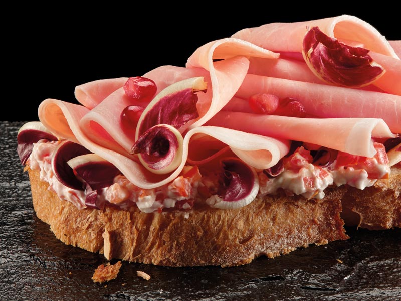 Salumi Lorenzi Ricette Prosciutto Cotto con Radicchio e Pomodorini